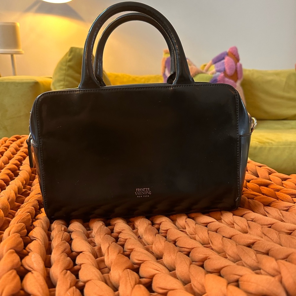 Frances Valentine handbag. Size medium in patent black